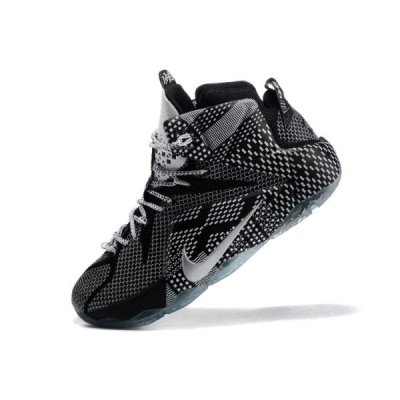 Nike Erkek Lebron 12 Siyah / Metal Gümüş Basketbol Ayakkabısı Türkiye - V2THAQJG